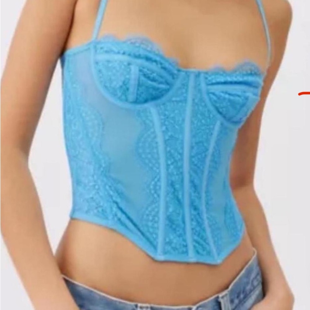Urban Outfitters Light Blue Corset